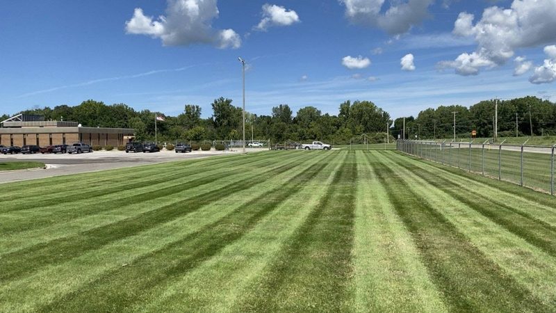 Fresh mow & clean stripes · Young's Handyman Services